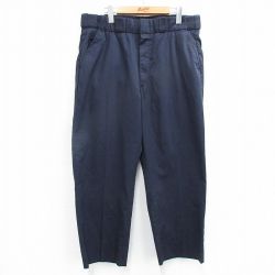 W37★古着 elbeco パンツ メンズ 濃紺 ネイビー 25jul18 中古 ボトムス ロング