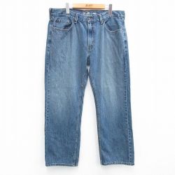 W36★古着 リーバイス Levis ジーンズ メンズ コットン 紺 ネイビー デニム 25jul18 中古 ボトムス ジーパン Gパン ロング パンツ