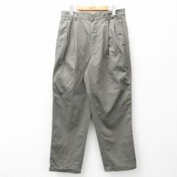 W33★古着 JOS A BANK パンツ メンズ コットン 緑系 グリーン 25jul18 中古 ボトムス ロング