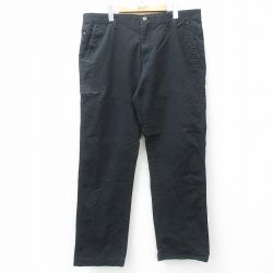 W38★古着 パンツ メンズ 黒 ブラック 25jul18 中古 ボトムス ロング