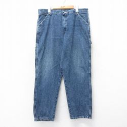 W38★古着 ラングラー Wrangler ペインター パンツ メンズ コットン 紺 ネイビー デニム 25jul24 中古 ボトムス ロング