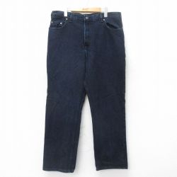 W38★古着 FADED GLORY ジーンズ メンズ 90年代 90s コットン 濃紺 ネイビー デニム 【spe】 25jul24 中古 ボトムス ジーパン Gパン ロング パンツ