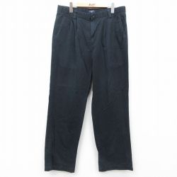 W35★古着 ドッカーズ パンツ メンズ コットン 黒 ブラック 25jul24 中古 ボトムス ロング