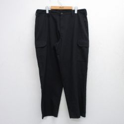 W38★古着 CINTAS カーゴ パンツ メンズ 黒 ブラック 25jul25 中古 ボトムス ロング