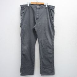 W43★古着 ディッキーズ Dickies ペインター パンツ メンズ ダック地 大きいサイズ 濃グレー 25jul25 中古 ボトムス ロング