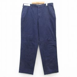 【20%OFF】W38★古着 パンツ メンズ コットン 紺 ネイビー 25jul29 中古 ボトムス ロング