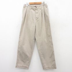 【50%OFF】W32★古着 アバクロンビー Abercrombie&fitch チノ パンツ チノパン メンズ 90年代 90s コットン ベージュ カーキ 25jul29 中古 ボトムス ロング