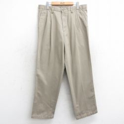 W34★古着 ドッカーズ チノ パンツ チノパン メンズ コットン ベージュ カーキ 25jul30 中古 ボトムス ロング