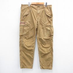 W36★古着 ラルフローレン Ralph Lauren デニムアンドサプライ ブランド カーゴ パンツ メンズ コットン 茶系 ブラウン 25jul30 中古 ボトムス ロング