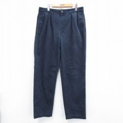 W34★古着 ラルフローレン Ralph Lauren ブランド チノ パンツ チノパン メンズ 90年代 90s ANDREW コットン 紺 ネイビー 25jul30 中古 ボトムス ロング