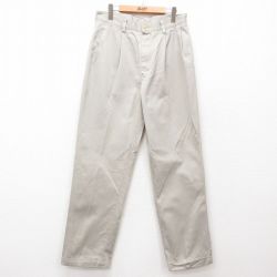 【50%OFF】W32★古着 ノーティカ NAUTICA ブランド パンツ メンズ コットン ベージュ カーキ 25jul30 中古 ボトムス ロング