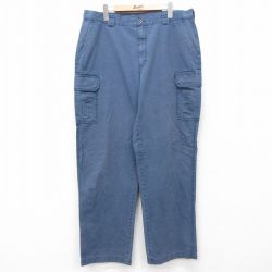 W36★古着 エルエルビーン LLBEAN カーゴ パンツ メンズ 00年代 00s コットン 紺 ネイビー 25jul30 中古 ボトムス ロング