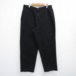 W36★古着 ギャップ GAP パンツ メンズ 00年代 00s テーパード コットン 黒 ブラック 【spe】 25jul30 中古 ボトムス ロング
