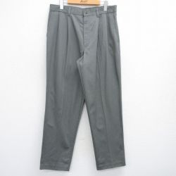 W33★古着 パンツ メンズ 90年代 90s コットン USA製 濃グレー系 25jul30 中古 ボトムス ロング