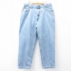 W36★古着 リーバイス Levis 560 ジーンズ メンズ テーパード コットン 紺 ネイビー デニム 25jul31 中古 ボトムス ジーパン Gパン ロング パンツ