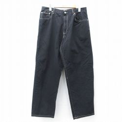 W36★古着 カルバンクライン Calvin Klein ジーンズ メンズ コットン 黒 ブラック デニム 【spe】 25jul31 中古 ボトムス ジーパン Gパン ロング パンツ