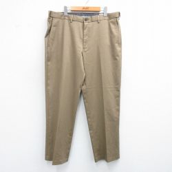 【20%OFF】W38★古着 HAGGAR パンツ メンズ 濃ベージュ カーキ 25jul31 中古 ボトムス ロング