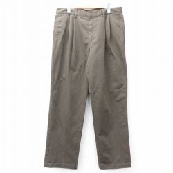 【20%OFF】W36★古着 ドッカーズ パンツ メンズ コットン 茶 ブラウン 25jul31 中古 ボトムス ロング