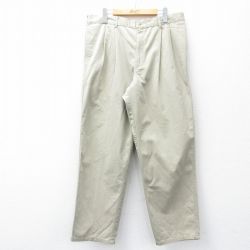 【50%OFF】W36★古着 パンツ メンズ コットン ベージュ カーキ 25jul31 中古 ボトムス ロング
