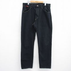 【20%OFF】W36★古着 ラングラー Wrangler ジーンズ メンズ 90年代 90s USA製 黒 ブラック デニム 【spe】 25aug01 中古 ボトムス ジーパン Gパン ロング パンツ