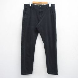 W33★古着 ドッカーズ パンツ メンズ 黒 ブラック 25aug01 中古 ボトムス ロング
