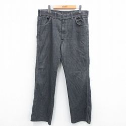 W36★古着 ジーンズ メンズ 80年代 80s タロン 黒 ブラック デニム 25aug04 中古 ボトムス ジーパン Gパン ロング パンツ