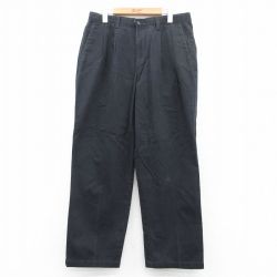 W34★古着 ドッカーズ パンツ メンズ 00年代 00s コットン 黒 ブラック 25aug04 中古 ボトムス ロング