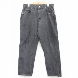 【20%OFF】W36★古着 ラングラー Wrangler ジーンズ メンズ 90年代 90s コットン USA製 黒 ブラック デニム 【spe】 25aug06 中古 ボトムス ジーパン Gパン ロング パンツ