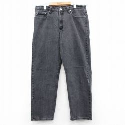 W36★古着 ラルフローレン Ralph Lauren ポロジーンズ ブランド ジーンズ メンズ コットン 黒 ブラック デニム 【spe】 25aug06 中古 ボトムス ジーパン Gパン ロング パンツ
