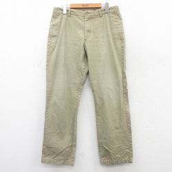 W33★古着 バナナリパブリック BANANA REPUBLIC ブランド パンツ メンズ コットン ベージュ カーキ 25aug06 中古 ボトムス ロング
