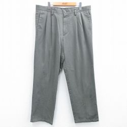 W38★古着 ドッカーズ パンツ メンズ コットン 緑系 グリーン 25aug07 中古 ボトムス ロング