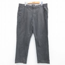 W37★古着 バナナリパブリック BANANA REPUBLIC ブランド パンツ メンズ コットン 濃グレー系 25aug07 中古 ボトムス ロング