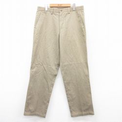 W34★古着 ドッカーズ パンツ メンズ コットン ベージュ カーキ 25aug08 中古 ボトムス ロング