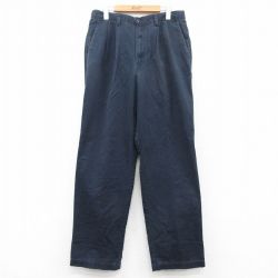 【50%OFF】W33★古着 ドッカーズ パンツ メンズ コットン 紺 ネイビー 【spe】 25aug13 中古 ボトムス ロング