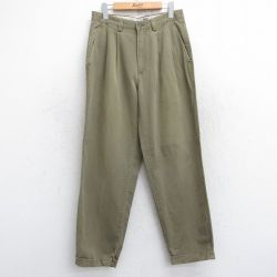 W30★古着 ギャップ GAP チノ パンツ チノパン メンズ 00年代 00s コットン 濃緑 グリーン 【spe】 25aug13 中古 ボトムス ロング
