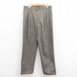 【20%OFF】W33★古着 リー Lee パンツ メンズ コットン ベージュ カーキ 25aug13 中古 ボトムス ロング