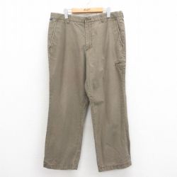 【50%OFF】W37★古着 ドッカーズ パンツ メンズ コットン 茶 ブラウン 25aug13 中古 ボトムス ロング