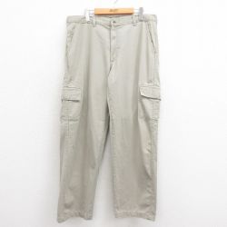 W36★古着 リー Lee カーゴ パンツ メンズ ベージュ カーキ 25aug13 中古 ボトムス ロング