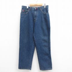 【20%OFF】W34★古着 ビューグルボーイ ジーンズ メンズ コットン 紺 ネイビー デニム 25aug13 中古 ボトムス ジーパン Gパン ロング パンツ