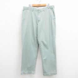 W36★古着 ラルフローレン Ralph Lauren ブランド チノ パンツ チノパン メンズ コットン 薄緑 グリーン 25aug13 中古 ボトムス ロング
