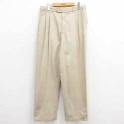 【50%OFF】W33★古着 カークランド パンツ メンズ ベージュ カーキ 25aug18 中古 ボトムス ロング