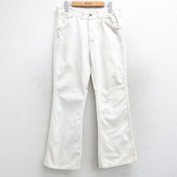 【20%OFF】W32★古着 リー Lee ジーンズ メンズ 80年代 80s フレア USA製 タロン 白 ホワイト デニム 【spe】 25aug19 中古 ボトムス ジーパン Gパン ロング パンツ