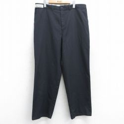 W38★古着 ワーク パンツ メンズ 黒 ブラック 25aug19 中古 ボトムス ロング