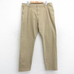 W36★古着 ドッカーズ パンツ メンズ ワンポイントロゴ ベージュ カーキ 25aug19 中古 ボトムス ロング