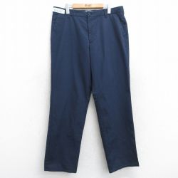 【50%OFF】W36★古着 ワーク パンツ メンズ 紺 ネイビー 25aug19 中古 ボトムス ロング