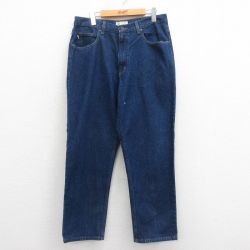 W33★古着 エルエルビーン LLBEAN ジーンズ メンズ 00年代 00s コットン 濃紺 ネイビー デニム 25aug19 中古 ボトムス ジーパン Gパン ロング パンツ
