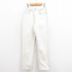 W28★古着 ギャップ GAP パンツ メンズ コットン 生成り デニム 25aug19 中古 ボトムス ロング
