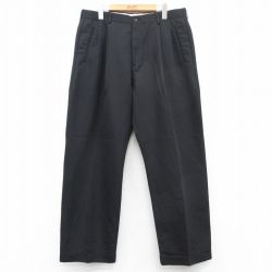 W35★古着 HAGGAR パンツ メンズ 黒 ブラック 25aug20 中古 ボトムス ロング