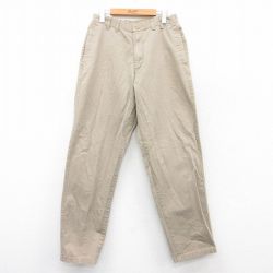 W30★古着 エディーバウアー パンツ メンズ 00年代 00s コットン ベージュ カーキ 25aug21 中古 ボトムス ロング