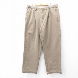 W34★古着 エルエルビーン LLBEAN パンツ メンズ 00年代 00s コットン 茶 ブラウン 25aug21 中古 ボトムス ロング